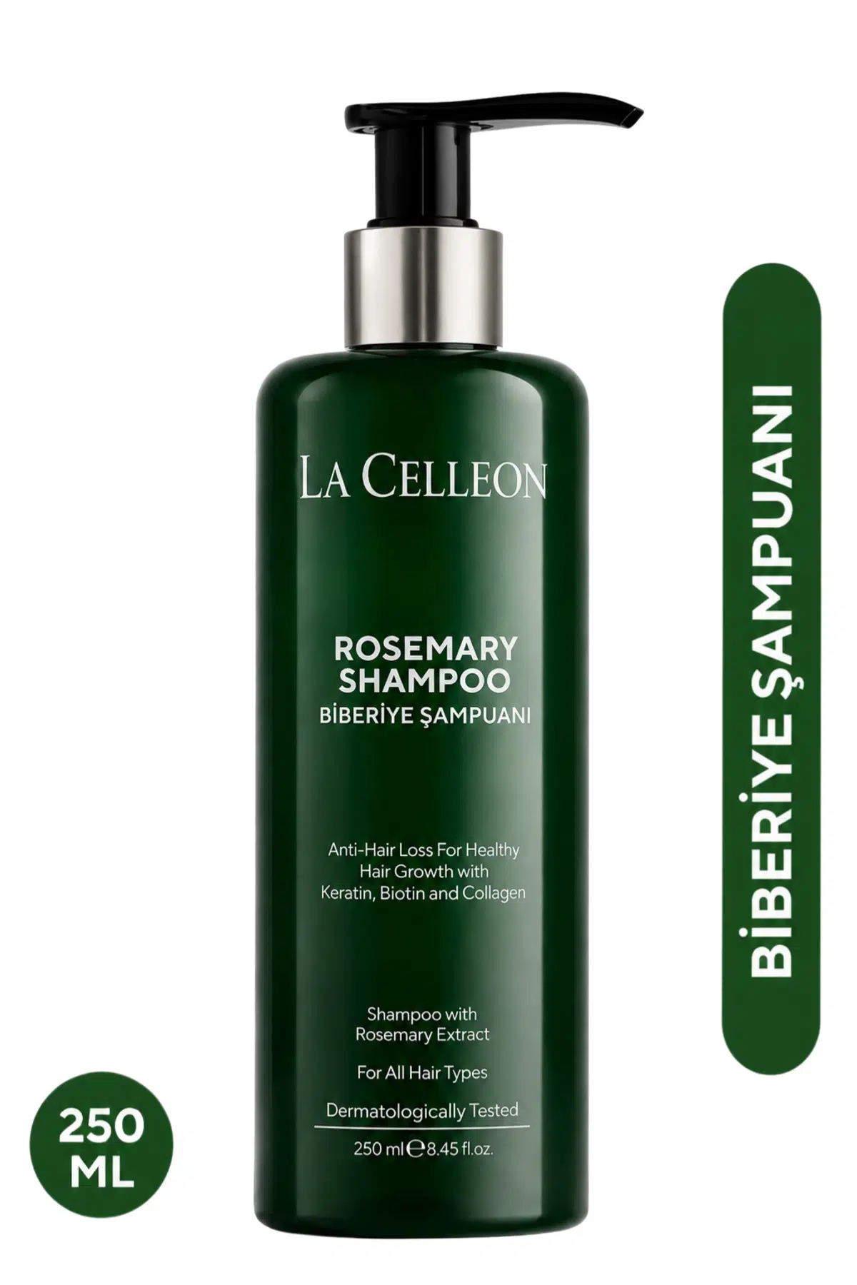 LA CELLEON Biberiye Saç Bakım Şampuanı 250 ml | Keratin, Biotin ve Hidrolize Kolajen