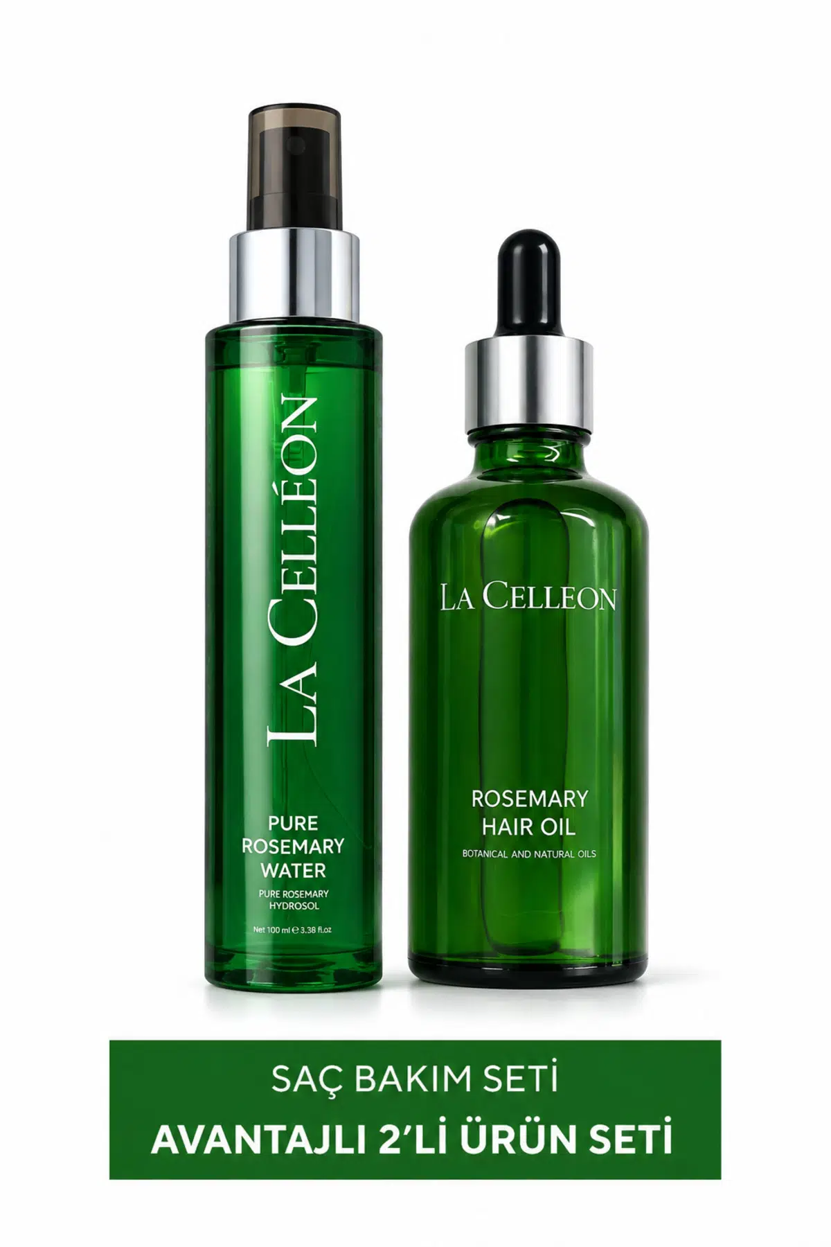 LA CELLEON Biberiye Saç Bakım Seti | Saf Biberiye Suyu 100 ml + Biberiye Saç Yağı 50 ml