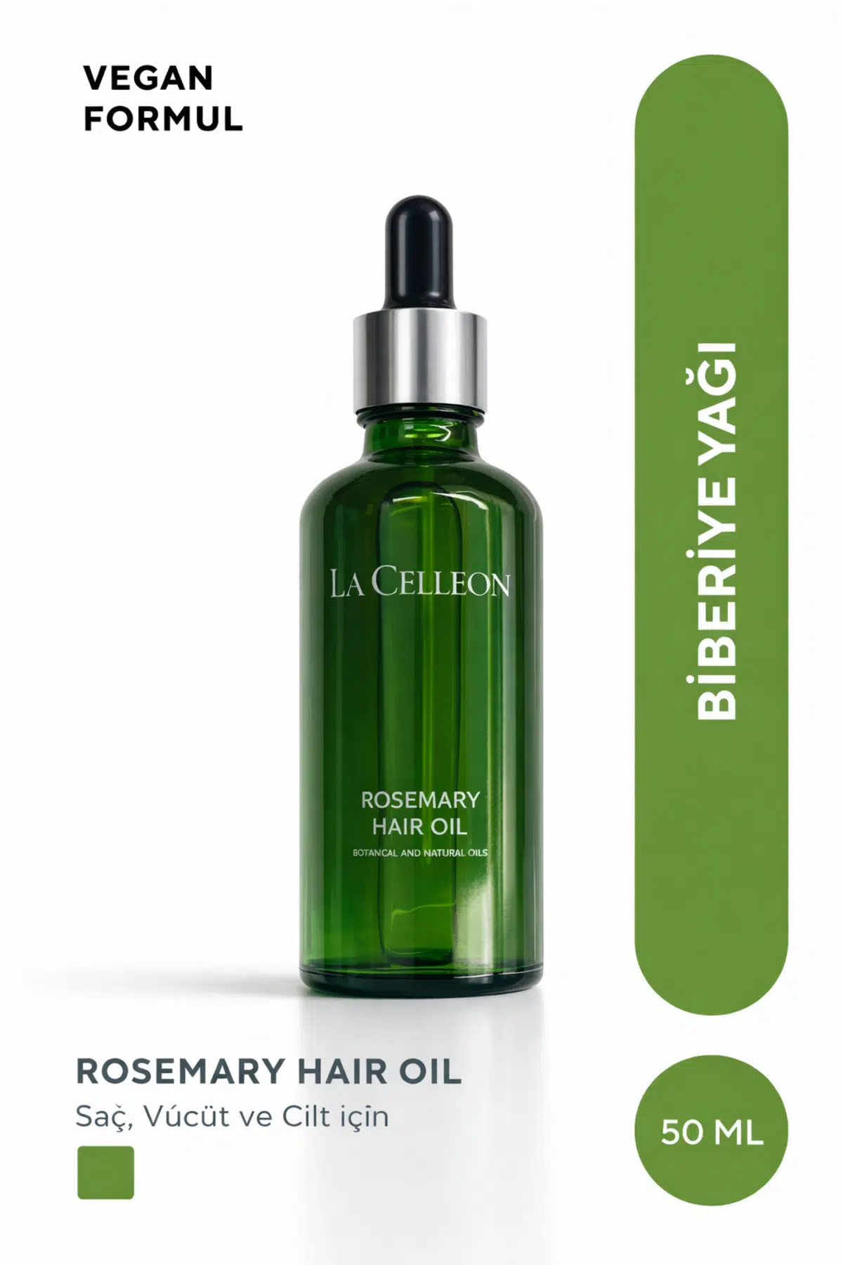 LA CELLEON Biberiye Saç Yağı Complex 50 ml | Biotin, Hint Yağı ve Vitamin E Kompleksi